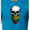 Vīriešu tirkīza krekliņš Skull and Beard PK4015