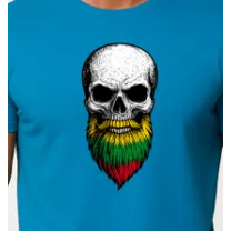 Vīriešu tirkīza krekliņš Skull and Beard PK4015