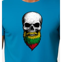 Vīriešu tirkīza krekliņš Skull and Beard