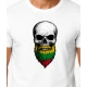 Vīriešu balts krekls Galvaskauss un bārda PK4015