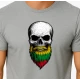 Vīriešu gaiši pelēks krekls Skull and Beard PK4015