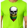 Vīriešu neona zaļš krekliņš Skull and Beard PK4015