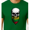 Vīriešu tumši zaļš krekls Skull and Beard PK4015