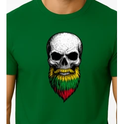 Vīriešu tumši zaļš krekls Skull and Beard