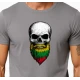 Vīriešu pelēks krekls Galvaskauss un bārda PK4015