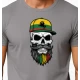 Vīriešu pelēks krekls Galvaskauss ar cepuri PK4016