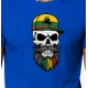 Vīriešu zils krekls Galvaskauss un cepure PK4016