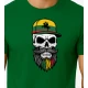 Vīriešu tumši zaļš krekls Galvaskauss ar cepuri PK4016