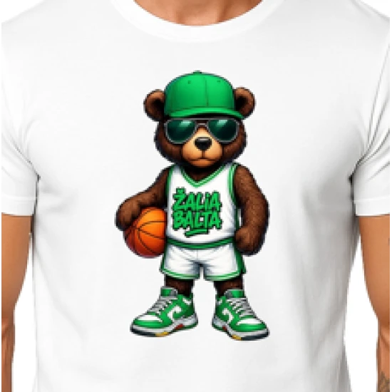 Vīriešu balts T-krekls Coon bez džempera PK4020