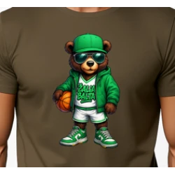 Vīriešu haki krekls Lācis ar bumbu džemperis