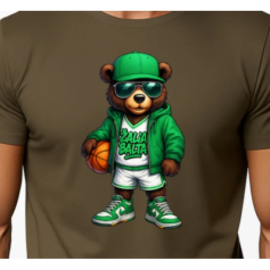 Vīriešu haki krekls Lācis ar bumbu džemperis PK4019