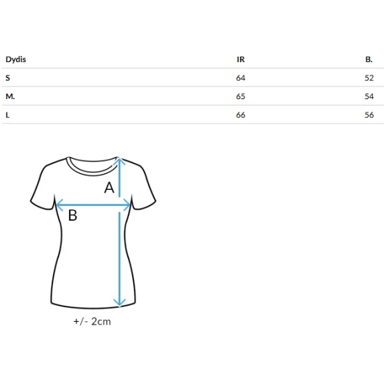 Sieviešu balts t-krekls Joy T-krekls ar saukļiem