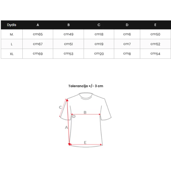 Vīriešu balts T-krekls Eleven T-krekls ar saukļiem