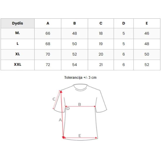 Vīriešu balts krekls Power T-krekls ar saukļiem