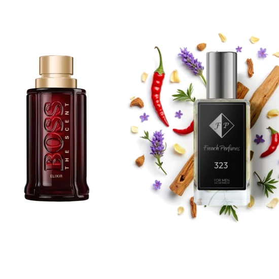 No323 smaržas, ko iedvesmojis Hugo Boss - The Scent Elixir for him 104 ml FP Vīrieši French Perfumes