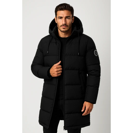 Vīriešu melna ziemas jaka Bruno JS/19M1290/392