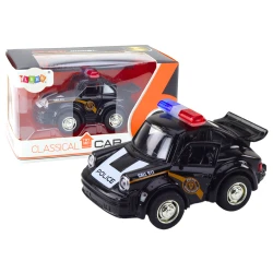 Klasiska melna policijas automašīna