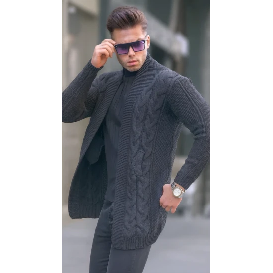 Vīriešu tumši pelēks džemperis Roget Vīriešu džemperi| Džemperi tiešsaistē Premium