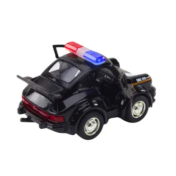 Klasiska melna policijas automašīna