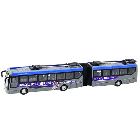 Pilkas policijos autobusas valdomas pultu Tarnybiniai automobiliai