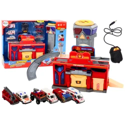 Ugunsdzēsēju stacija Slimnīcas vadības centrs ar transportlīdzekļiem