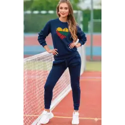 Sieviešu tumši zils sporta komplekts Lietuva