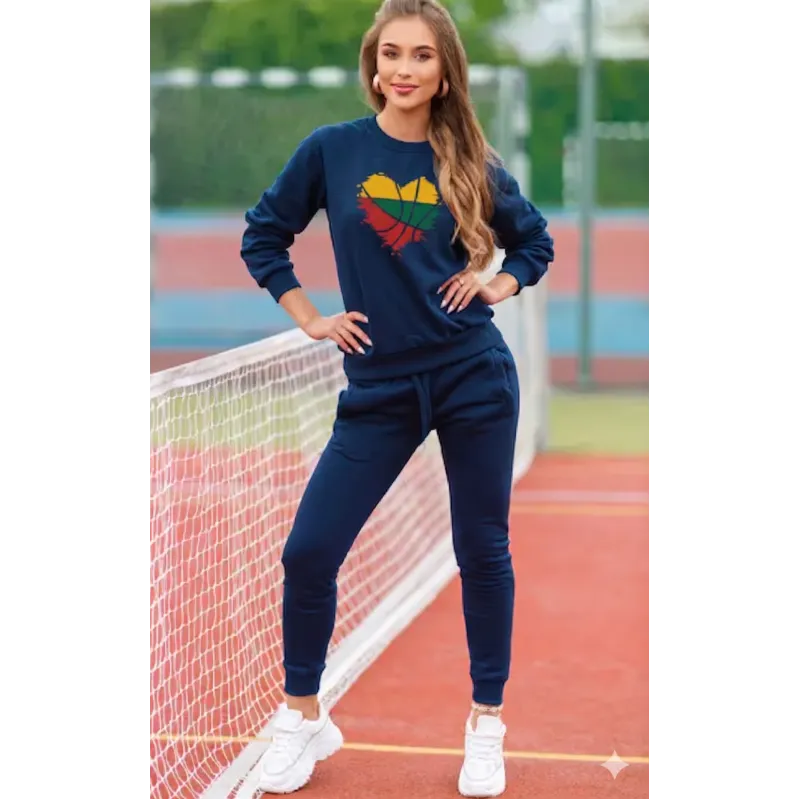 Sieviešu tumši zils sporta komplekts Lietuva
