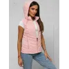 Sieviešu gaiši rozā veste ar kapuci „Percy“