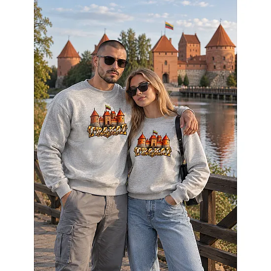 Vīriešu gaiši pelēka džemperis Trakai