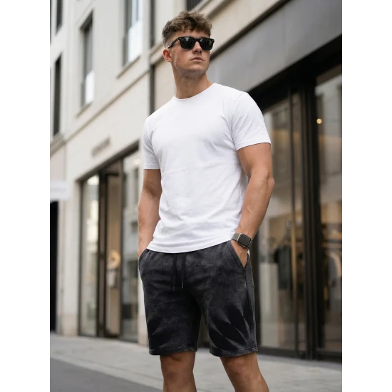 Vīriešu melni sporta šorti Star