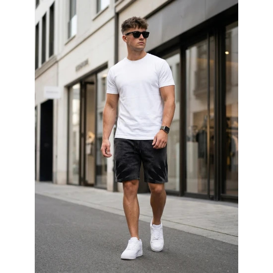 Vīriešu melni sporta šorti Star