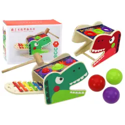 Dinozauru āmurs 2in1 koka sarkans