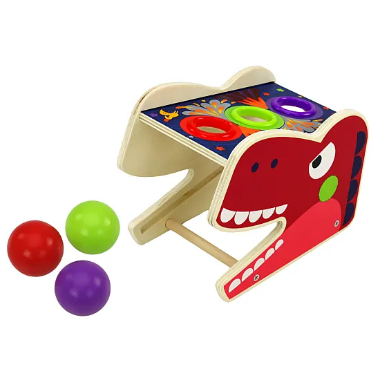 Dinozauru āmurs 2in1 koka sarkans