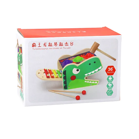 Dinozauru āmurs 2in1 koka sarkans