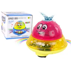 Ūdens bumba UFO LED Happy Music Pink