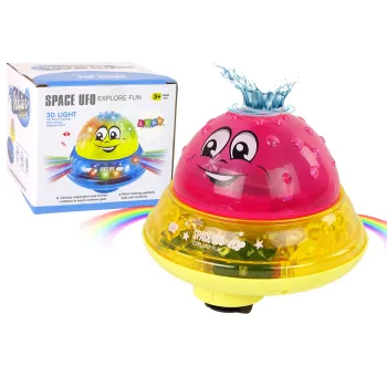 Rozā ūdens bumba UFO ar LED un mūziku