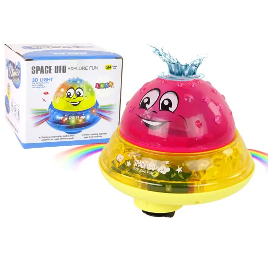 Ūdens bumba UFO LED Happy Music Pink