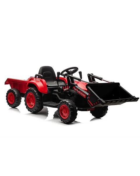 Sarkans elektriskais traktors BW-X002A ar kausu