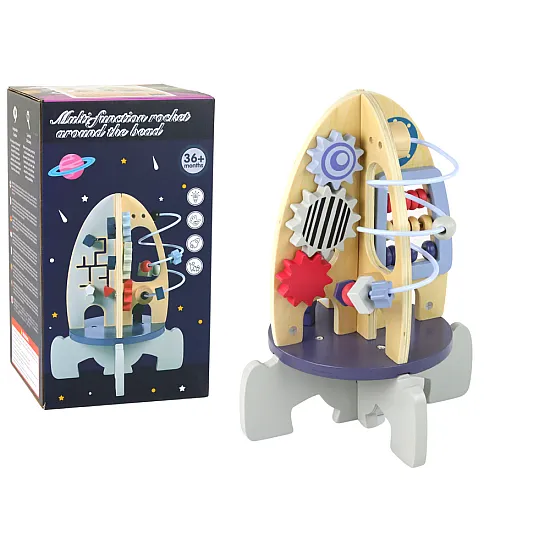 Medinė kosminė raketa Mediniai žaislai