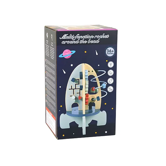 Medinė kosminė raketa Mediniai žaislai