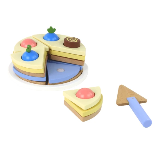 Wooden Cake Cake Pieces 8 pieces.