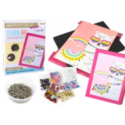 DIY komplekts: mirdzoši adatas lamas rāmis krāsains komplekts