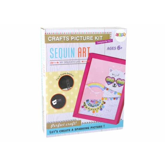 DIY komplekts: mirdzoši adatas lamas rāmis krāsains komplekts Saimnieki