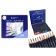 Set of 24 Watercolor Pencils Metal Container Saimnieki