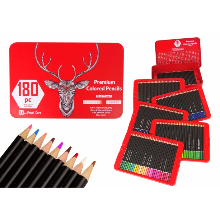 Little Artist's Set in a Metal Container, Crayons, 180 pcs. Saimnieki