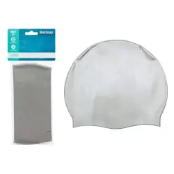 Sudraba „Bestway 26006“ silikona peldēšanas cepure