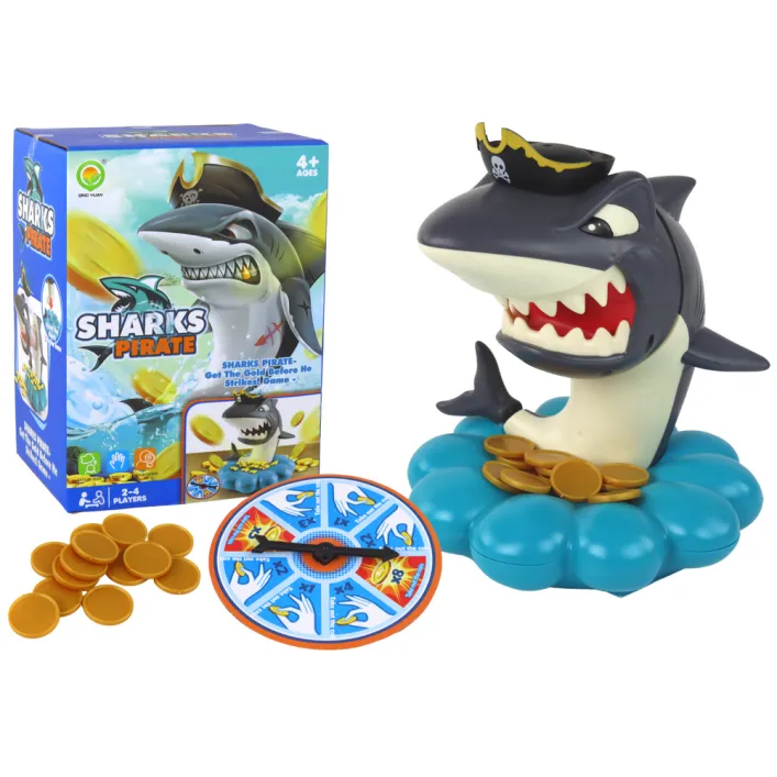Arkādes spēle Shark Pirate Exploding Coin Wheel Galda un sporta spēles