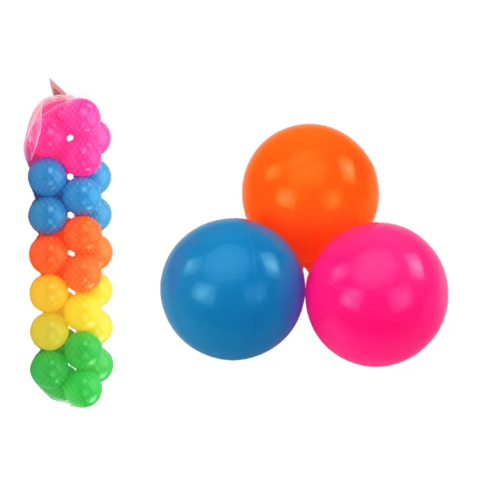 Krāsainas plastmasas biljarda bumbas 7 cm 30 gab. Zīdaiņiem