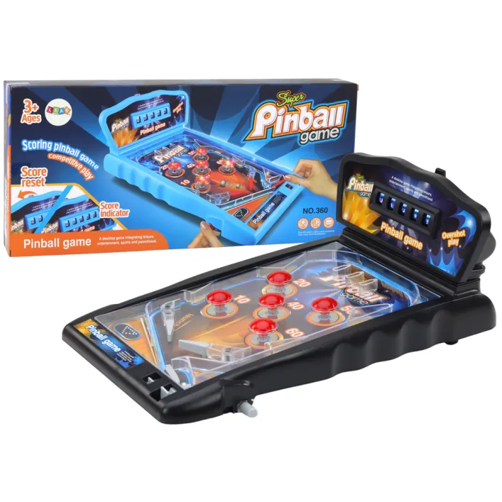 Pinballa arkādes spēle ar rezultātu tabulu