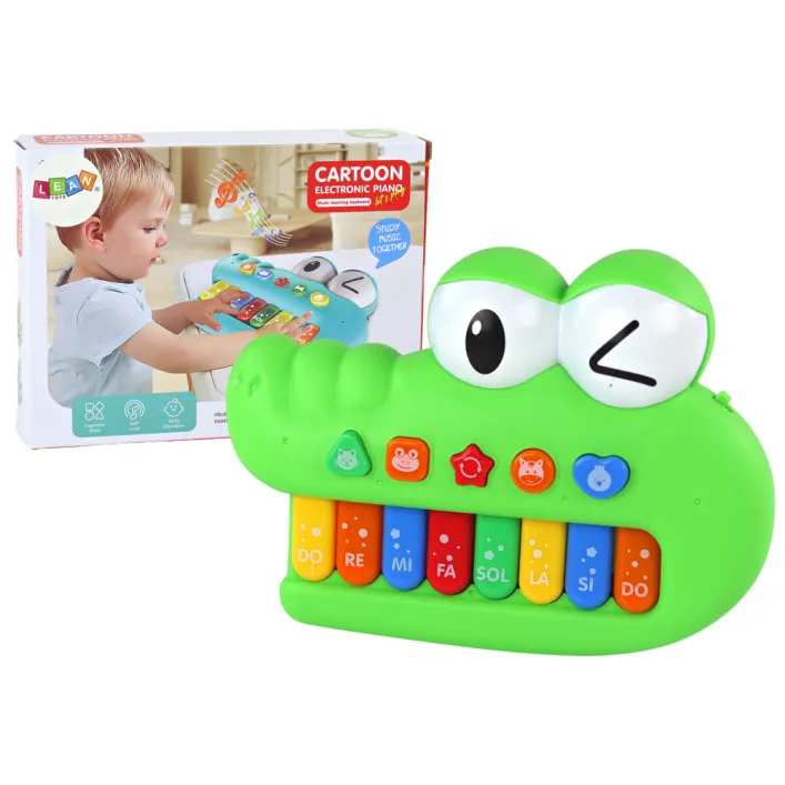 Krokodils Zaļš Muzikālās izglītojošās klavieres